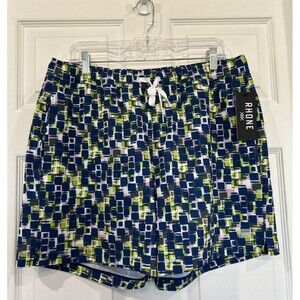 Rhone Water Repel Swim Trunks Shorts Bathing Suit Men's L Geometric Print